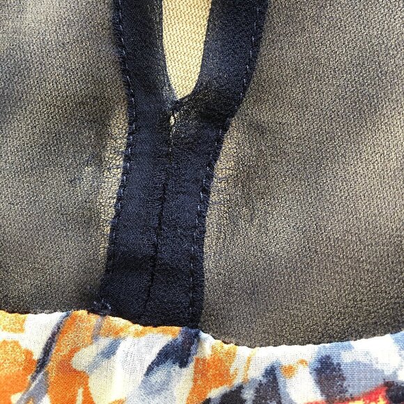 Nordstrom Bar III Floral Short Sleeve Scoop Neck Midi Dress XL - Picture 10 of 10